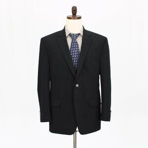 Michael Kors 44R Black Solid 2-Button Sport Coat Blazer Jacket P440